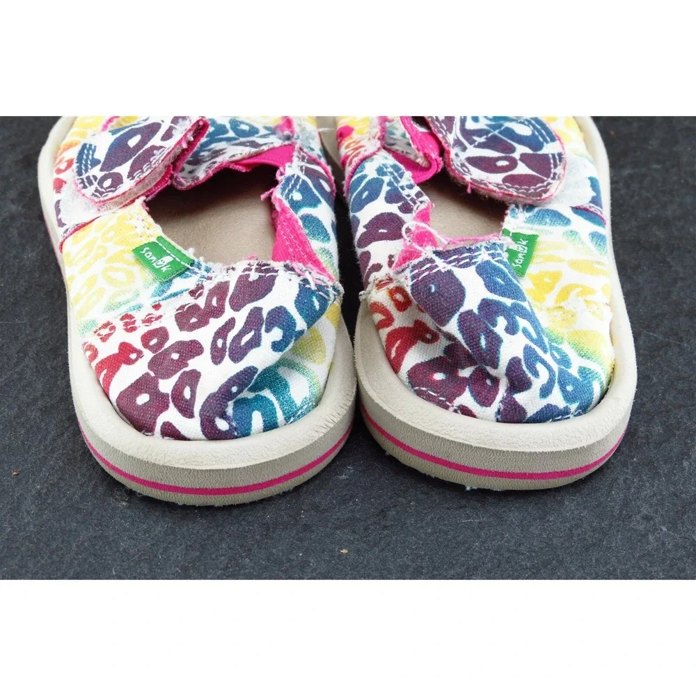 Sanuk‎ Toddler Girls 10 Medium Multicolor Loafer Fabric